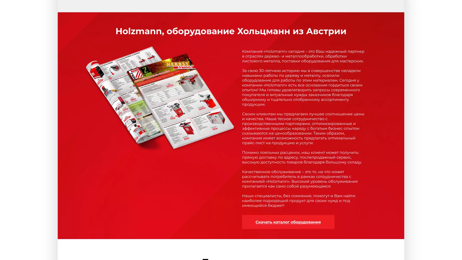 Создание сайта компании «HOLZMANN Maschinen GmbH» в Сергиевом Посаде